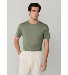 Hackett Londontil mænd. HM5000088 Classic fit rejse-T-shirt grøn (L), Casual, Bomuld, Korte ærmer