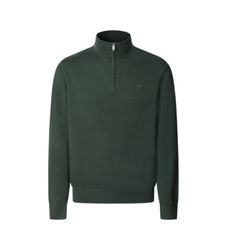 Hackett Londontil mænd. HM7000117 Essential Zip-jumper grøn (XXL), Casual, Bomuld