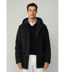 Hackett Londontil mænd. HM4000035 Hybrid Parka grøn (L), Casual, Polyester