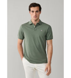 Hackett Londontil mænd. HM5600169 Polo Classic Fit Logo grøn (S), Casual, Bomuld, Korte ærmer