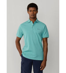 Hackett Londontil mænd. HM5600146 Poloshirt med strandkant i klassisk grøn pasform (L), Casual, Bomuld, Korte ærmer