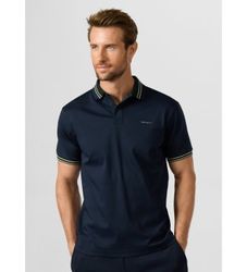 Hackett Londontil mænd. HM5600230 Marineblå Polo Members (L), Casual, Bomuld, Korte ærmer