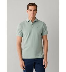 Hackett Londontil mænd. HM5600203 Grøn Slim Fit-polo med logo (S), Casual, Bomuld, Klassisk, Korte ærmer