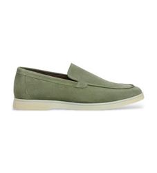 Hackett Londontil mænd. HMS200109 Martin Plain Leather Loafers grøn (43), Læder, Fast, Ingen, Casual