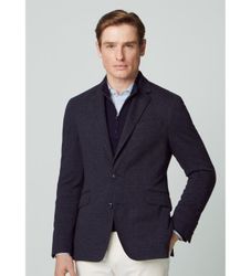 Hackett Londontil mænd. HM443249 Navy Knight navy blazer (42/32), Casual, Party, Bomuld, Klassisk, Lange ærmer, Blå