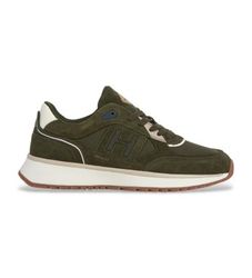 Hackett Londontil mænd. HMS200031 Sneakers i læder Otto Run grøn (41), Fast, Blonder, Casual