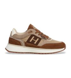 Hackett Londontil mænd. HMS200031 Sneakers i læder Otto Run brun (40), Fast, Blonder, Casual