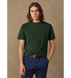 Hackett Londontil mænd. HM5000147 T-shirt, størrelse S, med grønt logo (M), Casual, Bomuld, Korte ærmer