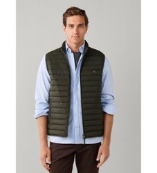 Hackett Londontil mænd. HM4000197 Ultra vest mørkegrøn (3XL), Casual, Polyester