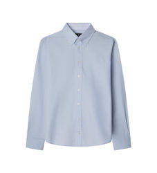 Hackett Londontil drenge. HK3000004 Blå vasket oxford-skjorte (7Años= 122cm), Casual, Party, Bomuld, Klassisk, Lange ærmer, børnetøj