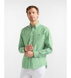 Harmont & Blainetil mænd. CRQ001013683B Sorbetto grøn stribet skjorte (M), Casual, Bomuld, Klassisk, Lange ærmer