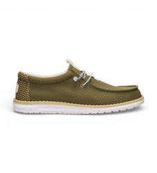 HeyDudetil mænd. HD45301 Sko Wally Mesh Neutraler grøn (41), Stof, Fast, Blonder, Casual