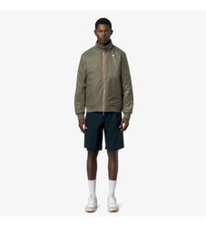 K-waytil mænd. K8135PW Vendbar Arsene-jakke navy, grøn (S), Casual, Bomuld, Blå