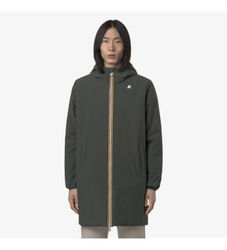 K-waytil mænd. K6128WW Vendbar Jacob ST Warm Jacket grøn, grå (XXL), Casual, Polyester