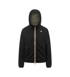 K-wayunisex. K8134TW Vendbar interlock-jakke sort, grøn (XXL), Casual, Bomuld