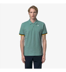 K-waytil mænd. K1125BW Polo Vincent Pique grøn (S), Casual, Bomuld, Korte ærmer