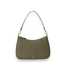 Lauren Ralph Laurentil kvinder. 431883768060 Danni medium grøn lædertaske (OSFA), Casual, Klassisk