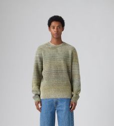 Levi'stil mænd. 003B6-0012 Grøn Presidio bouclé sweater (S), Casual, Akryl, Lange ærmer