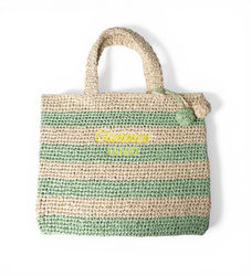 Liu Jotil kvinder. AA6245-A0006 Grøn taske af raffia (OSFA), Casual, Bast