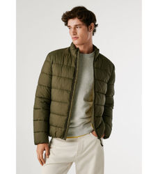 Pepe Jeanstil mænd. PM4027171 Quiltet jakke grøn (S), Casual, Nylon