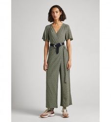 Pepe Jeanstil kvinder. PL230462 Fama grøn jumpsuit (S), Casual, Viscose, Korte ærmer, Bæredygtig