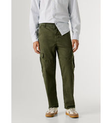Pepe Jeanstil mænd. PM2100078 Regular Utility Cargo-bukser grøn (33), Casual, Bomuld