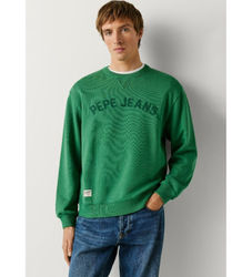 Pepe Jeanstil mænd. PM5800146 Gio Crew sweatshirt grøn (L), Casual, Bomuld