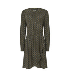 Pepe Jeanstil kvinder. PL953622 Pernicia grøn kjole (XS), Casual, Viscose, Lange ærmer