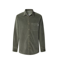 Pepe Jeanstil mænd. PM3090844 Clayton grøn skjorte (L), Casual, Bomuld, Lange ærmer