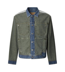 Pepe Jeanstil mænd. PM403155 Vendbar jakke W11 blå, grøn (XS), Casual, Bomuld, Denim, Bæredygtig