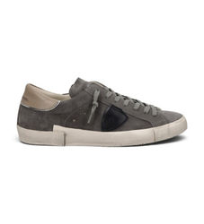 Philippe Modeltil mænd. PRLU Sneakers i skind Prsx Low grå (43), 1-3 cm, Ruskind, Blonder, Casual