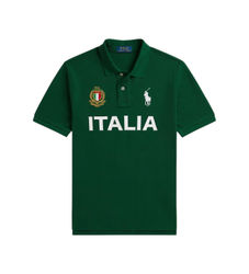 Polo Ralph Laurentil drenge. 323B23442001 Poloshirt i italiensk bomuldspiké grøn ((S) 6/7años= 136/138cm), Casual, Korte ærmer, børnetøj