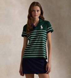 Polo Ralph Laurentil kvinder. 211945774001 Wimbledon grøn polo shirt (S), Casual, Sport, Syntetisk, Korte ærmer