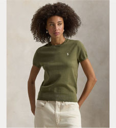 Polo Ralph Laurentil kvinder. 211971872501 Pullover Grøn blanding (L), Casual, Bomuld, Korte ærmer