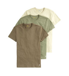 Polo Ralph Laurentil mænd. 714830304013 Pakke med 3 grønne T-shirts, (S), Afslappet, Bomuld, Korte ærmer