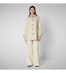 Save The Ducktil kvinder. D42250W-GRIN20 Grøn-beige aprilfrakke (L), Casual, Polyester, Lange ærmer