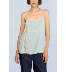 Semicouturetil kvinder. S6SU60 Top vintergrønt (46), Casual, Viscose, Uden ærmer/stropper