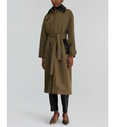 Semicouturetil kvinder. Y5WW30 Trench Alba grøn (38), Casual, Polyester