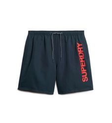 Superdrytil mænd. M3010236A Badedragt af genbrugsmateriale med havsportsgrafik (S), Badetøj, Genanvendt polister, Bæredygtig, Blå