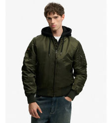 Superdrytil mænd. M5012355A Bomberjakke Ma1 grøn (XL), Casual, Nylon