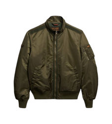Superdrytil mænd. M5012356A Bomberjakke grøn (L), Casual, Polyester