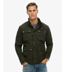 Superdrytil mænd. M5012190A Merchant Wax Racer Jacket grøn (XXL), Casual, Bomuld