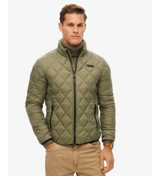 Superdrytil mænd. M5012145A Diamant Quiltet jakke grøn (XXL), Casual, Nylon