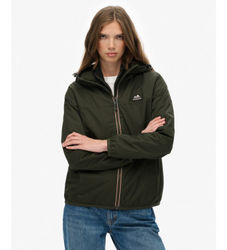 Superdrytil kvinder. W5011986A Essential Tri Windbreaker-jakke grøn (XS), Casual, Polyester