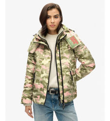 Superdrytil kvinder. W5011747A MTN windbreaker-jakke grøn (L), Casual, Polyester, Genanvendt polister, Bæredygtig