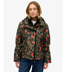 Superdrytil kvinder. W5011850A Windbreaker-jakke grøn (S), Casual, Camouflage, Polyester