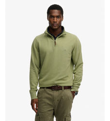 Superdrytil mænd. M2014346A Classic Half-pullover grøn (L), Casual, Bomuld