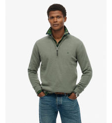 Superdrytil mænd. M6110690A Jumper Essentials Half Zip grøn (L), Casual, Bomuld