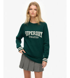 Superdrytil kvinder. W6110629A Intarsia-trøje grøn (XS), Casual, Bomuld