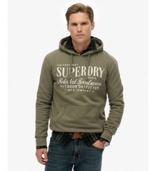 Superdrytil mænd. M2014246A Outdoor Supply Co Relaxed Hood grøn (S), Casual, Bomuld, Lange ærmer